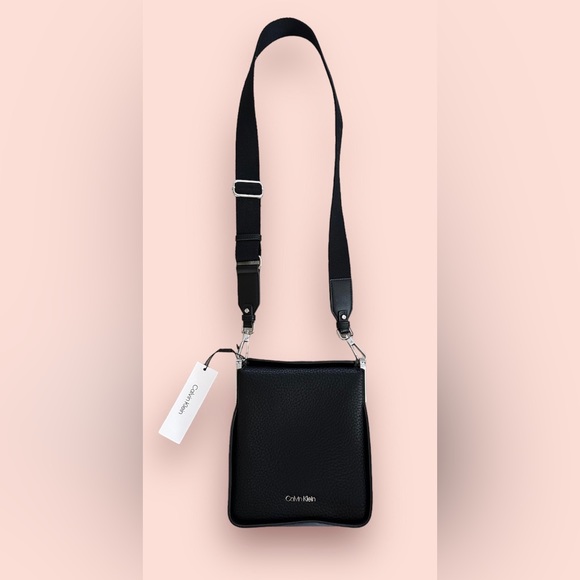 Calvin Klein Bags Calvin Klein Pebbled Leather Crossbody Bag In